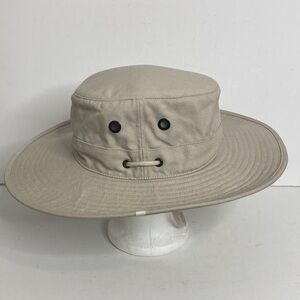 MEC Hat Womens XL Beige Organic Cotton Canvas Sun Summer Wide Brim Pocket